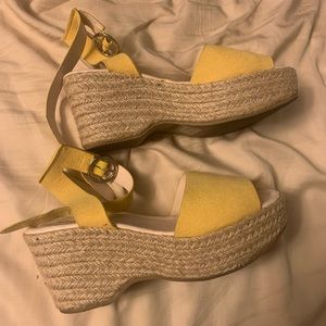 Wedge Sandals Yellow